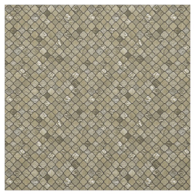 Chic-GoldQuatrefoil Folien-Glitzer Stoff (Muster)