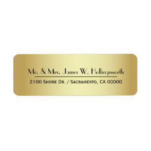 Chic-Goldtone kundenspezifische Rücksendeadresse