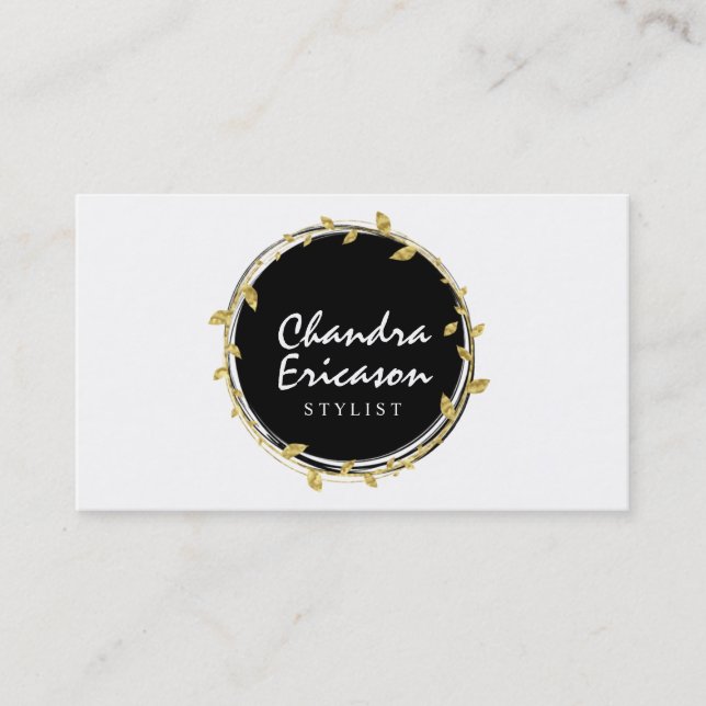 Chic-GoldWreath STYLIST Visitenkarte (Vorderseite)
