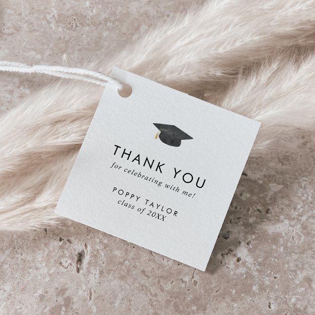 Chic Grad Cap Danke Abschluss Geschenkanhänger (Von Creator hochgeladen)