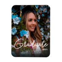 Chic Graduate 2 & Foto Abschluss Magnet Dunkler