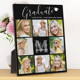 Chic Graduate 8 Foto Collage Black Abschluss Fotoplatte