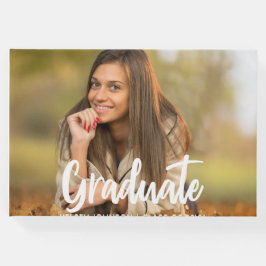 Chic Graduate Foto Moderne Custom 2023 Abschluss Gästebuch