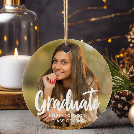 Chic Graduate Foto Moderne Custom 2023 Abschluss Keramik Ornament