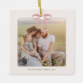 Chic Grandmillennial Coquette Weihnachten Keramikornament