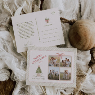 Chic Grandmillennial Coquette Weihnachten Vier Fot
