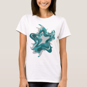 Chic Grau ABSTRACTE KUNST Moderne Gestaltung T-Shirt