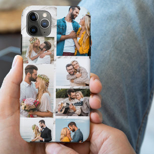Chic Grau Marmor 7 Foto Collage Case-Mate iPhone Hülle
