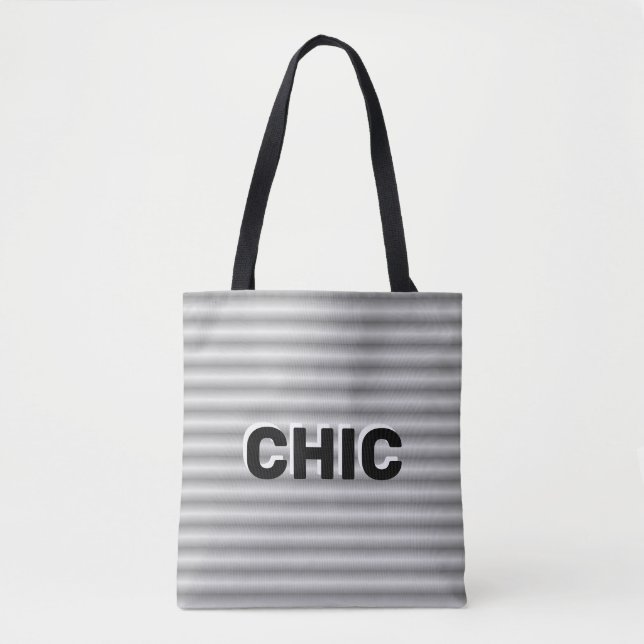 Chic Grau Silber gestreift (Vorderseite)