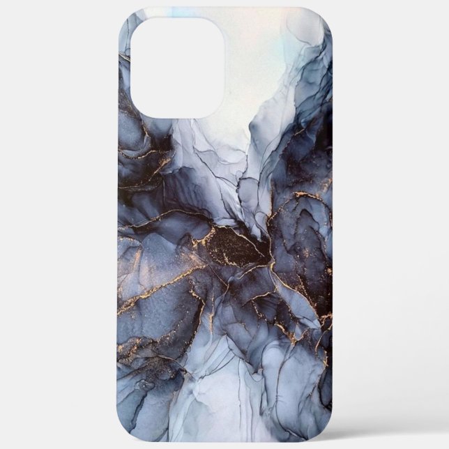 Chic gray mary blauen Marmor Case-Mate iPhone c Hülle (Rückseite)