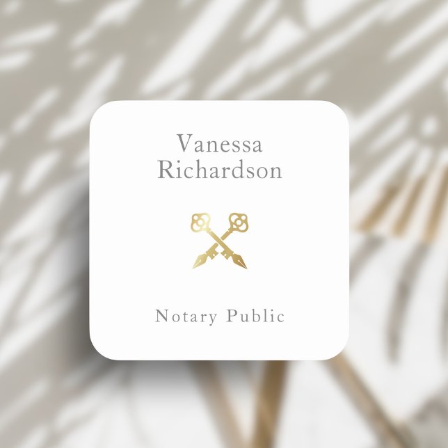 Chic Gray Minimal Gold Crossed Skelett Wichtiger N Quadratischer Aufkleber (Von Creator hochgeladen)