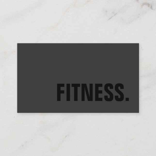 Chic Gray Stylish Black Trainer Business Card Visitenkarte (Vorderseite)