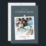 CHIC GRAY WINTER FOTO SNOWMAN MERRIEST CHRISTMAS FEIERTAGSKARTE<br><div class="desc">Wenn Sie weitere Anpassungen benötigen,  schreiben Sie mir bitte an yellowfebstudio@gmail.com.</div>
