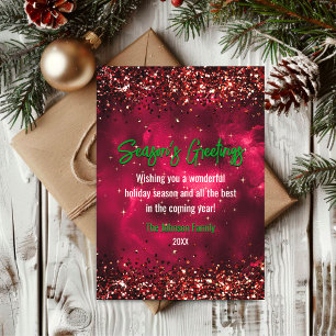 Chic Green Red Marmor Kunst Weihnachten Neues Jahr