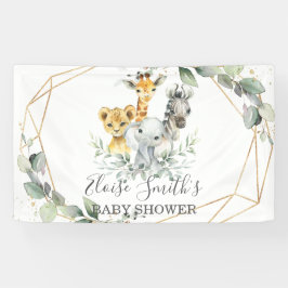 Chic Greenerenery Jungle Animals Baby Dusche Willk Banner