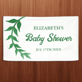 Chic Greenery Baby Shower Banner