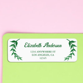 Chic Greenery Baby Shower Rücksendeadresse