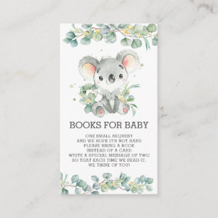Chic Greenery Eucalyptus Koala Bücher für Baby Boy Begleitkarte