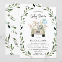Chic Greenery Woodland Drive by Baby Shower Boy