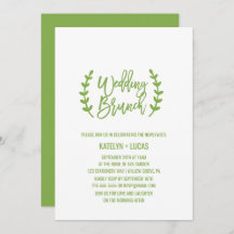 Chic Greenery Wreath Calligraphy Wedding Brunch