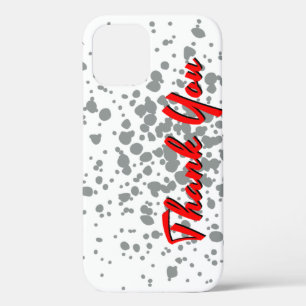 Chic Grey Explosion Wasserfarben Punkte roter Text Case-Mate iPhone Hülle