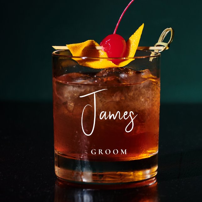 Chic Groom Personalisiert Wedding Whiskyglas (Von Creator hochgeladen)