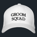 Chic Groom Squad Schwarz-Weiß-Hochzeit Bestickte Baseballkappe<br><div class="desc">Chic Groom Squad,  Stamm Schwarz-Weiß Hochzeit bestickt Baseballkappe Erhältlich in vielen Farben und Optionen</div>