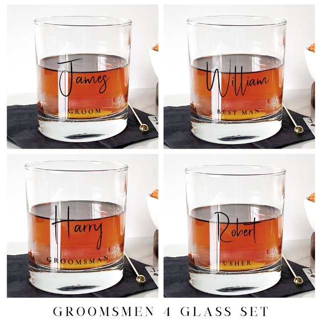 Chic Groom Trauzeugen Usher Wedding Whiskyglas (Von Creator hochgeladen)