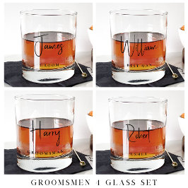 Chic Groom Trauzeugen Usher Wedding Whiskyglas