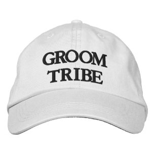 Chic Groom Tribe schwarz und weiß Bestickte Baseballkappe