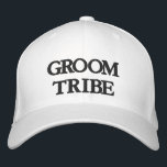 Chic Groom Tribe schwarz-weiß Bestickte Baseballkappe<br><div class="desc">Chic Groom Tribe schwarz-weiß bestickte Baseballkappe Erhältlich in vielen Farben und Optionen</div>