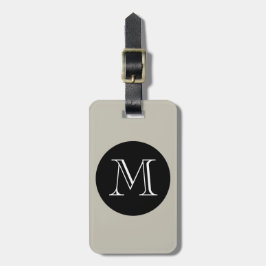 CHIC GROUPON LUGGAGE TAG_547 SAND/SCHWARZ/MONOGRAM GEPÄCKANHÄNGER