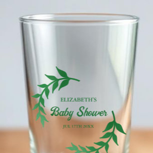 Chic Grün Baby Shower Glas