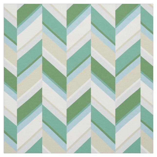 Chic grün-beige geometrisch-Zickzack Muster Stoff (Muster)