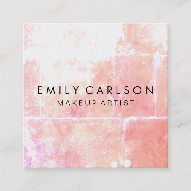 Chic Grunge Quadratische Visitenkarte (Vorderseite)