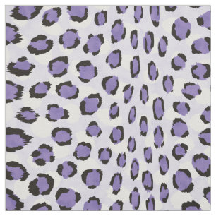 Chic gürnrosa lila Schwarz-Cheetah-Druckmuster Stoff