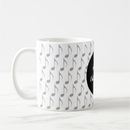 Chic Hahnentrittmuster Musical Notes Frohe Weihnac Kaffeetasse