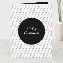 Chic Hahnentrittmuster Musical Notes Frohe Weihnac Karte