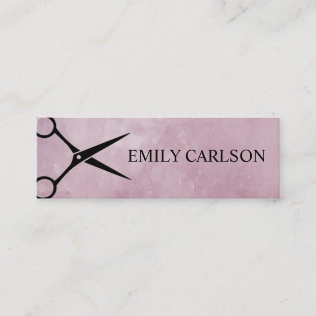 Chic Hair Stylist Mini Visitenkarte (Vorderseite)