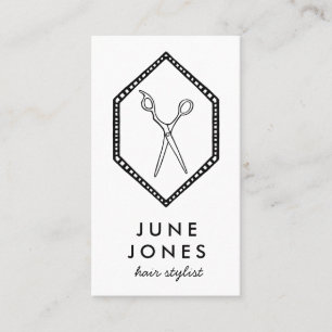 Chic Hair Stylistische Schere Salon Minimallinie A Visitenkarte