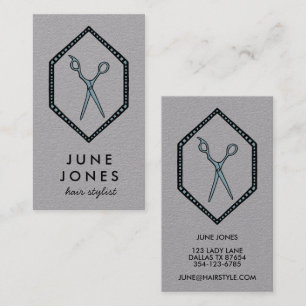 Chic Hair Stylistische Schere Salon Minimallinie A Visitenkarte