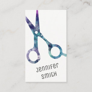 Chic Hairstylist-Haar-Stylist scissors Galaxie Terminkarte