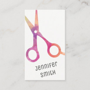 Chic Hairstylist-Haar-Stylist scissors Watercolor Terminkarte