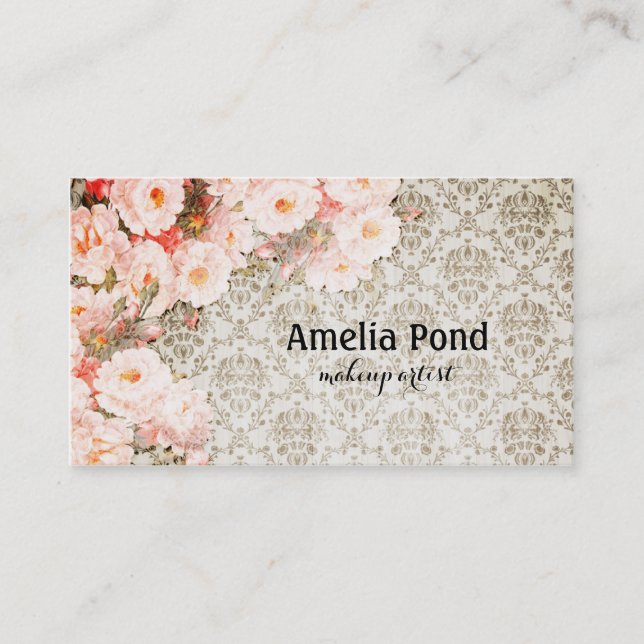 Chic Hairstylisthaar-Stylist-Make-upkünstler mit Visitenkarte (Vorderseite)