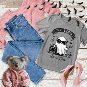 Chic Halloween Ghost Boo Thang Social Club Tri-Blend Shirt