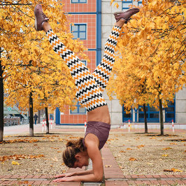 Chic Halloween Orange Black Spooky Hexenkostüm Leggings