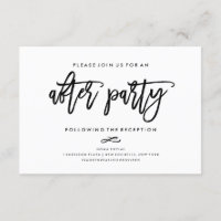 Chic-Hand beschriftete Hochzeit nach Party