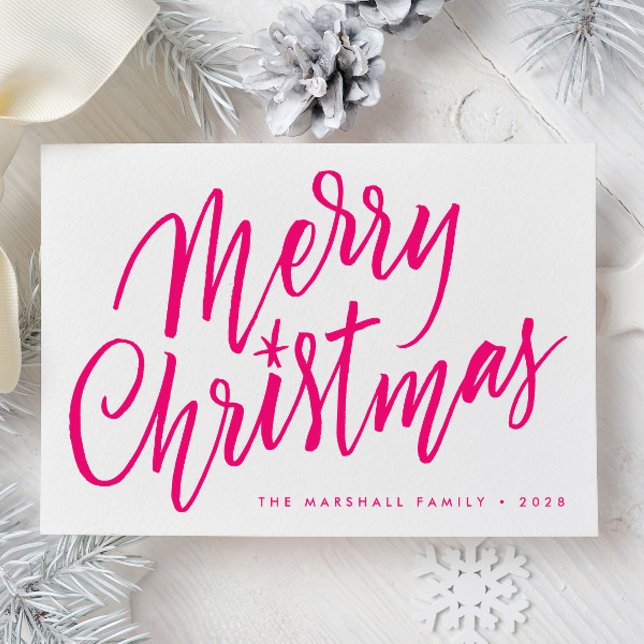 Chic Hand Briefe frohe Weihnachtskarte Feiertagskarte (Von Creator hochgeladen)