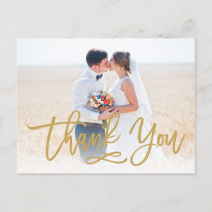 Chic Hand Briefings Hochzeit Vielen Dank Postcard Postkarte