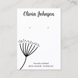 Chic Hand Drawn Dandelion Juwelier Ohrring Display Visitenkarte